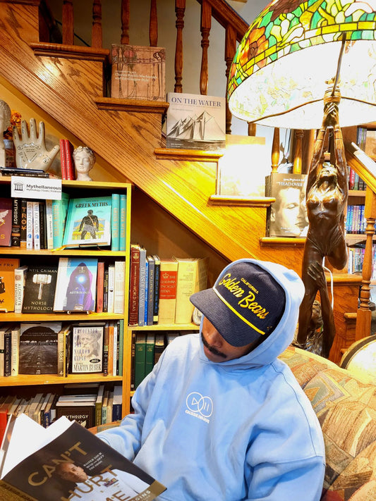 "Hometown Blue" Oversized Craze Above Logo Hoodie